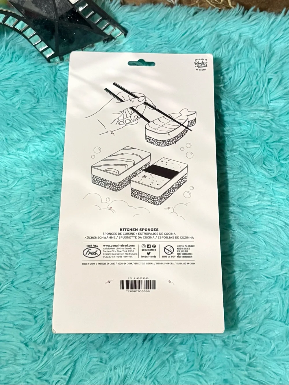 Fred Washabi Sushi Sponge Trio Brand New